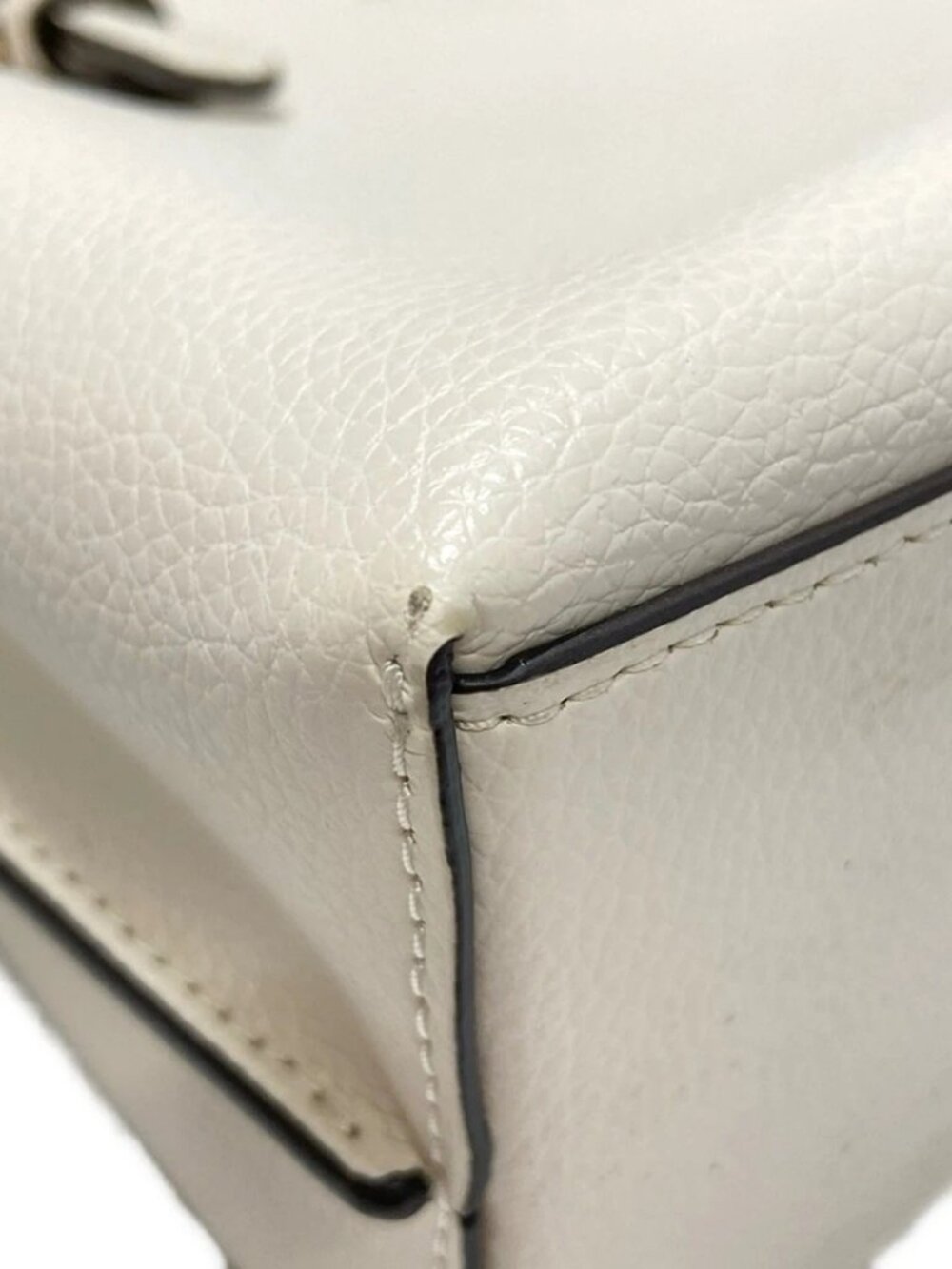 COACH Molly Tote 25 C4084 Cream Leather Tote Bag - Picture 5 of 13